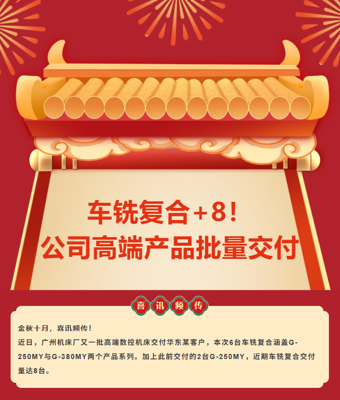 车铣复合+8！公司高端产品批量交付！(图1)